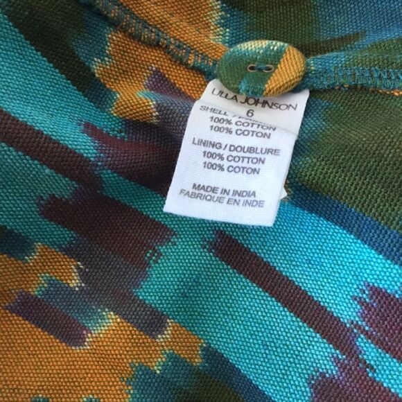 Ulla Johnson Navi Wrap Midi Skirt Green Orange Geometric Handloomed - Picture 15 of 16